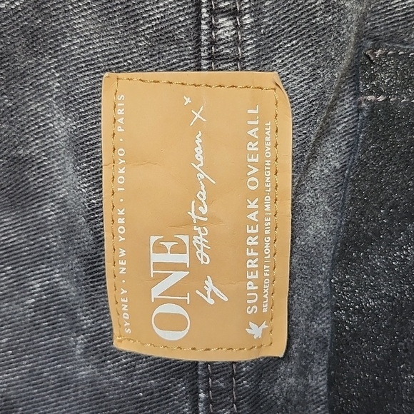 One Teaspoon black denim overalls Size 26 - Picture 10 of 14